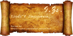 Izsóf Zsuzsanna névjegykártya