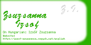 zsuzsanna izsof business card