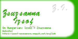 zsuzsanna izsof business card